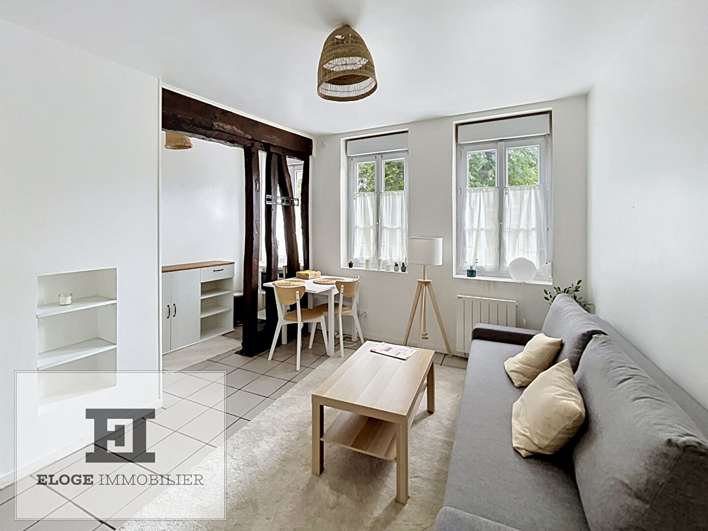 Appartement 1 pièce meublé de 25m² - Rouen droite - Secteur Donjon Jeanne d'Arc / Beauvoisine