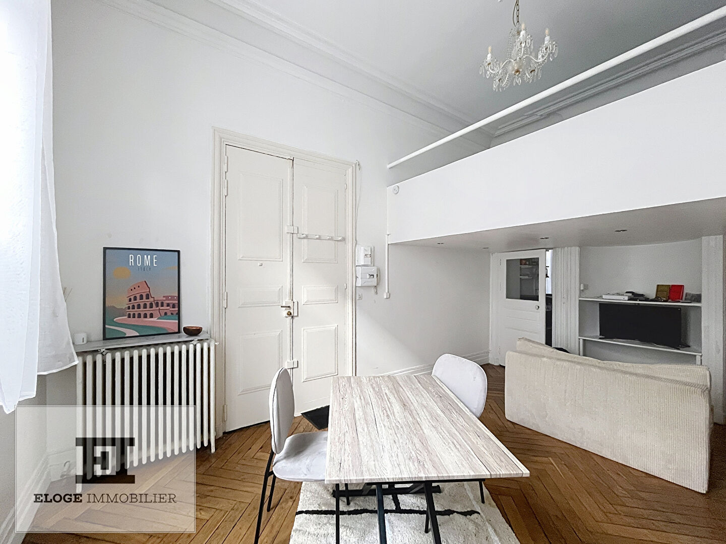 Appartement F1 bis de 27m² avec mezzanine - Rouen droite - Secteur Hôtel de ville