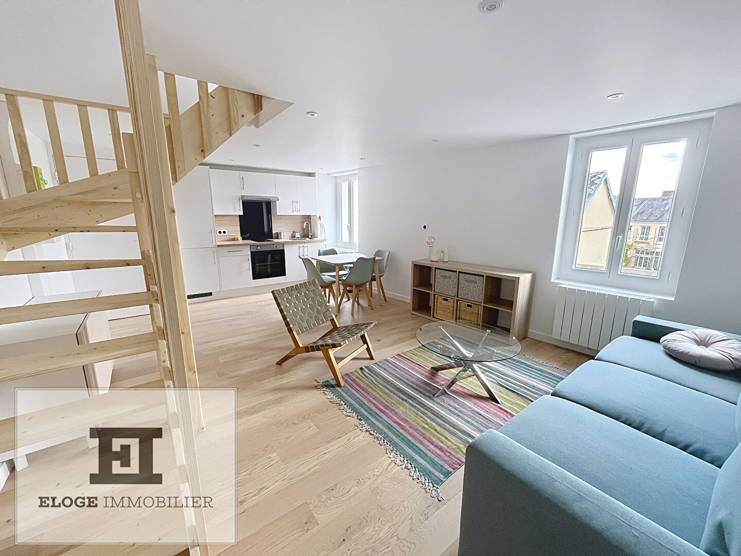 Appartement 2 pièces meublé en très bon état de 40m² en duplex - Rouen droite - Secteur Beauvoisine / Boulingrin