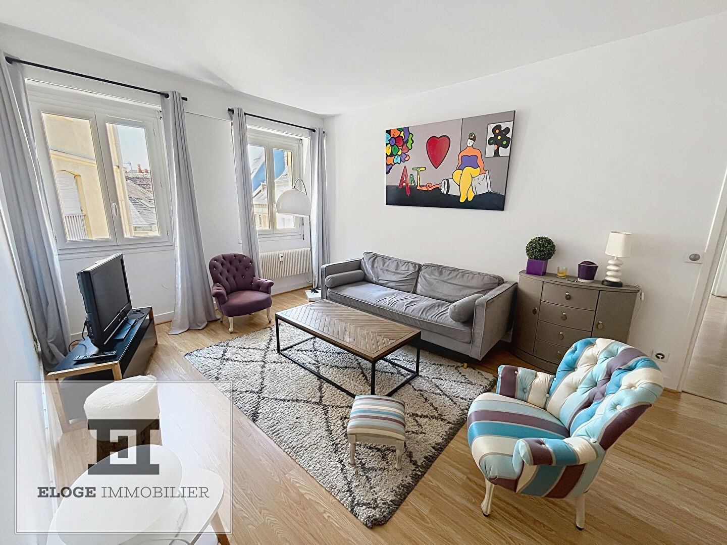 Appartement 3 pièces meublé de 89m² - Rouen droite - Secteur Square Verdrel / St Patrice