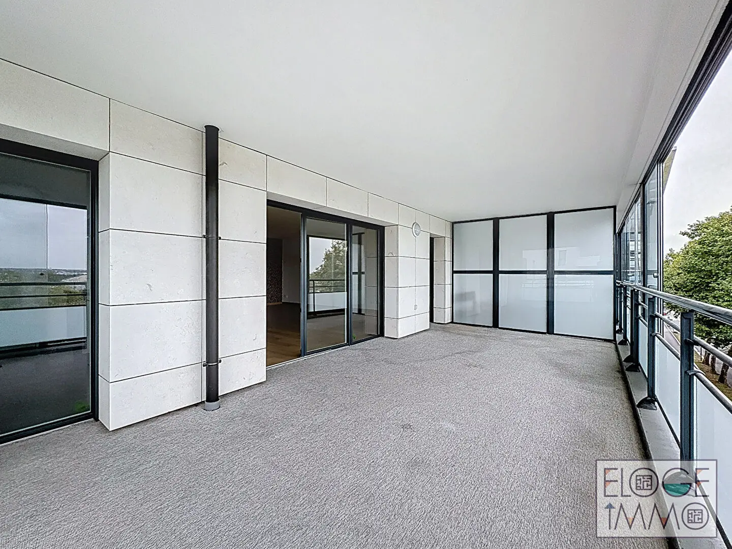 Appartement Rouen docks t4 contemporain avec grande terrasse couverte