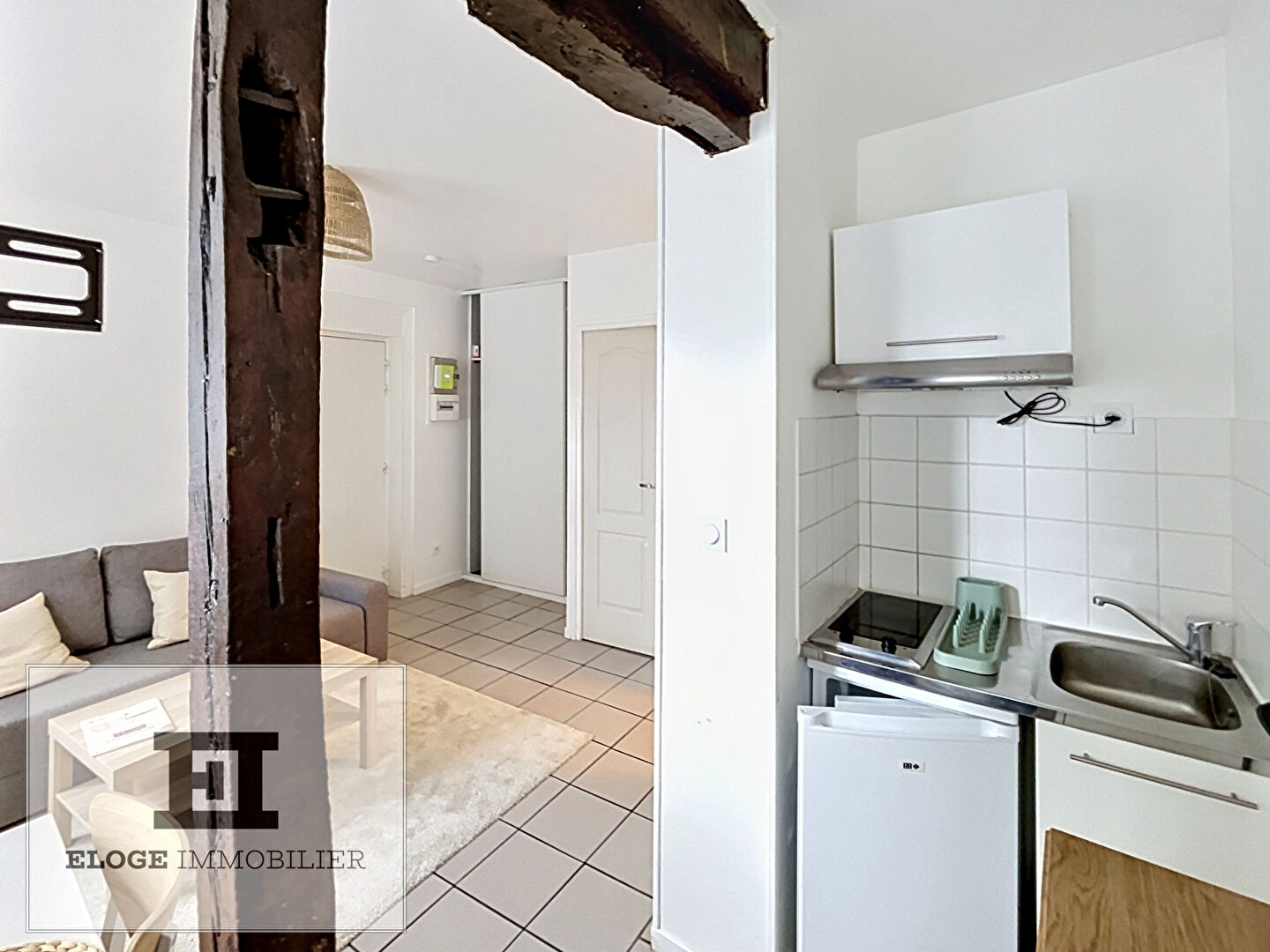 Appartement 1 pièce meublé de 25m² - Rouen droite - Secteur Donjon Jeanne d'Arc / Beauvoisine